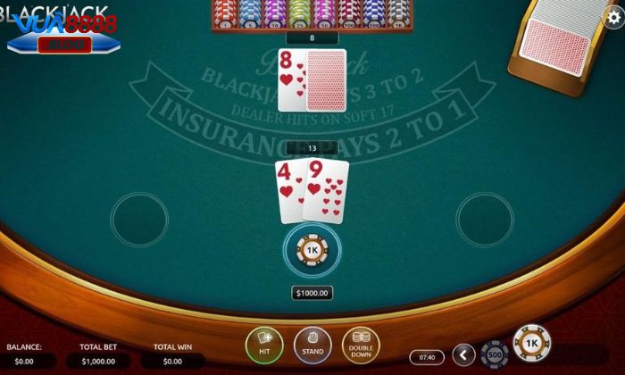 Cách chơi Black jack tại Vua88 rất đơn giản