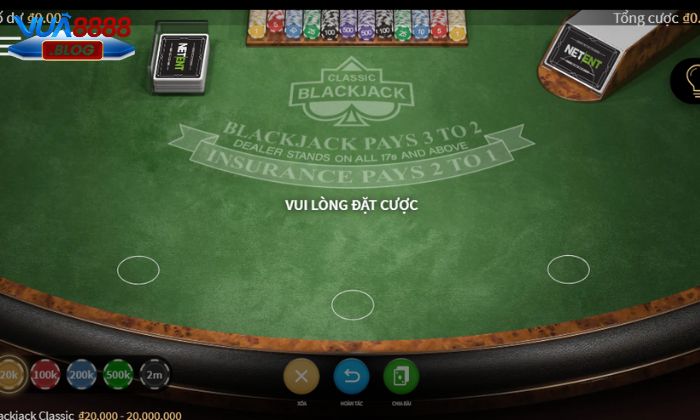 Các hành động của người chơi khi tham gia Black jack