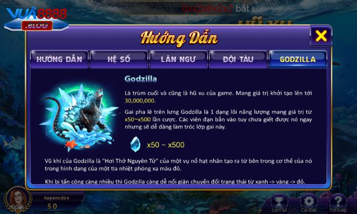 Săn lùng hũ xu Godzilla Vua88