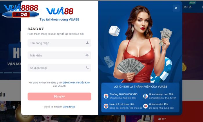 Các bước đăng ký tài khoản Vua88 chi tiết cho thành viên mới