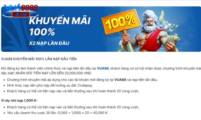 Khuyến mãi Vua88 có giá trị cao nhất, cập nhật liên tục