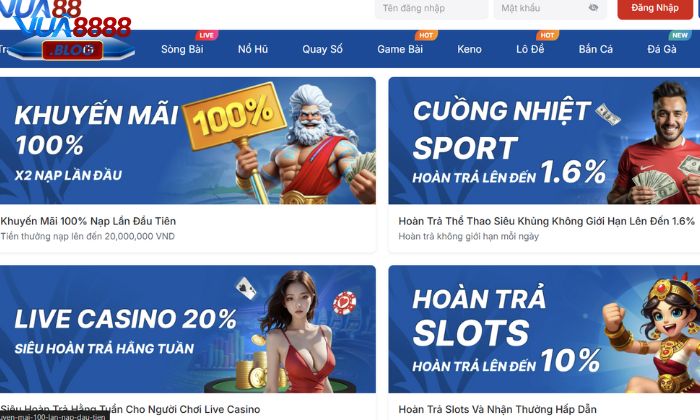 Lợi ích khi cược thủ tham gia khuyến mãi Vua88 Lợi ích khi cược thủ tham gia khuyến mãi Vua88